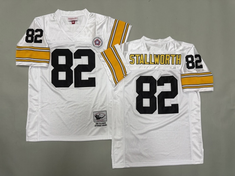Men 2025 Pittsburgh Steelers #82 Stallworth white Throwback Limited NFL Jersey style 001->pittsburgh steelers->NFL Jersey